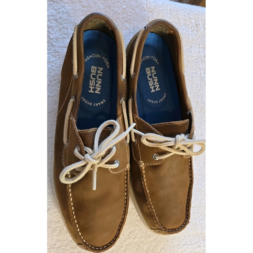 NUNN‎ BUSH TAN-HAVANE BAYSIDE LEATHER BOAT SHOES SIZE 12M